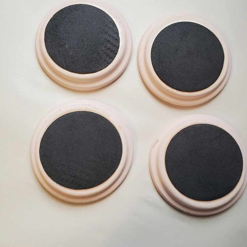 VINTAGE 4 PIECE COASTERS. AZTEC SOUTHWEST. TERRACOTA. 1980/1990.